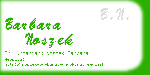 barbara noszek business card